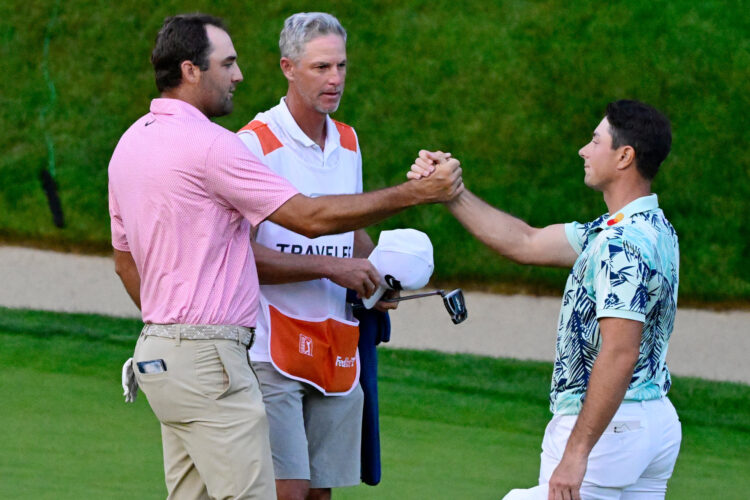 Scheffler forces Monday playoff with Hovland at Travelers Championship